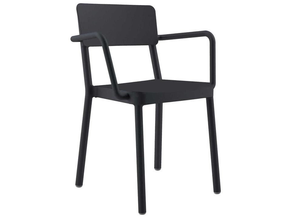 Lisboa Polypropylene Dining Armchair in Black Set of 4