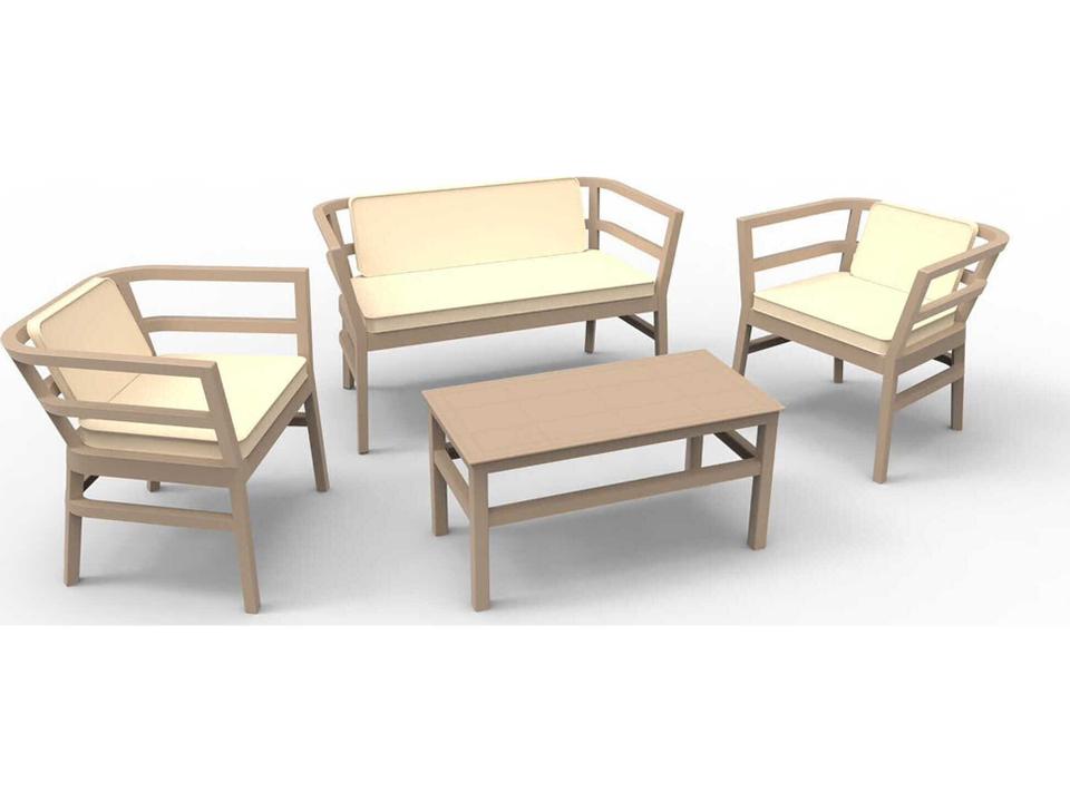 Click-Clack 4 Piece Conversation Set Sand