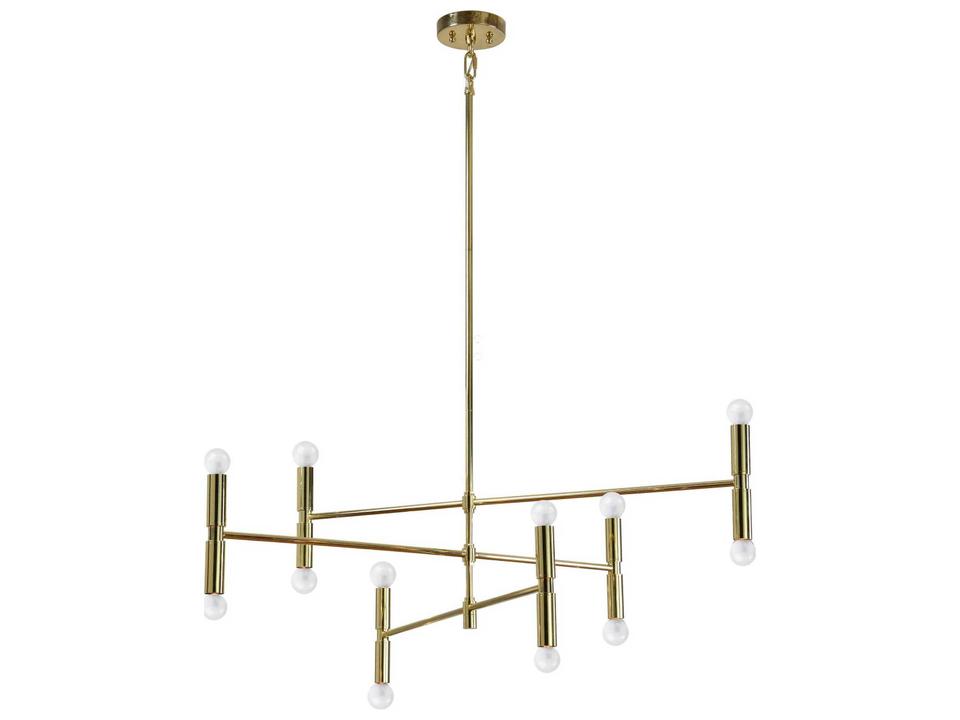 Axis 12-Light Gold Plated Steel Sputnik Chandelier