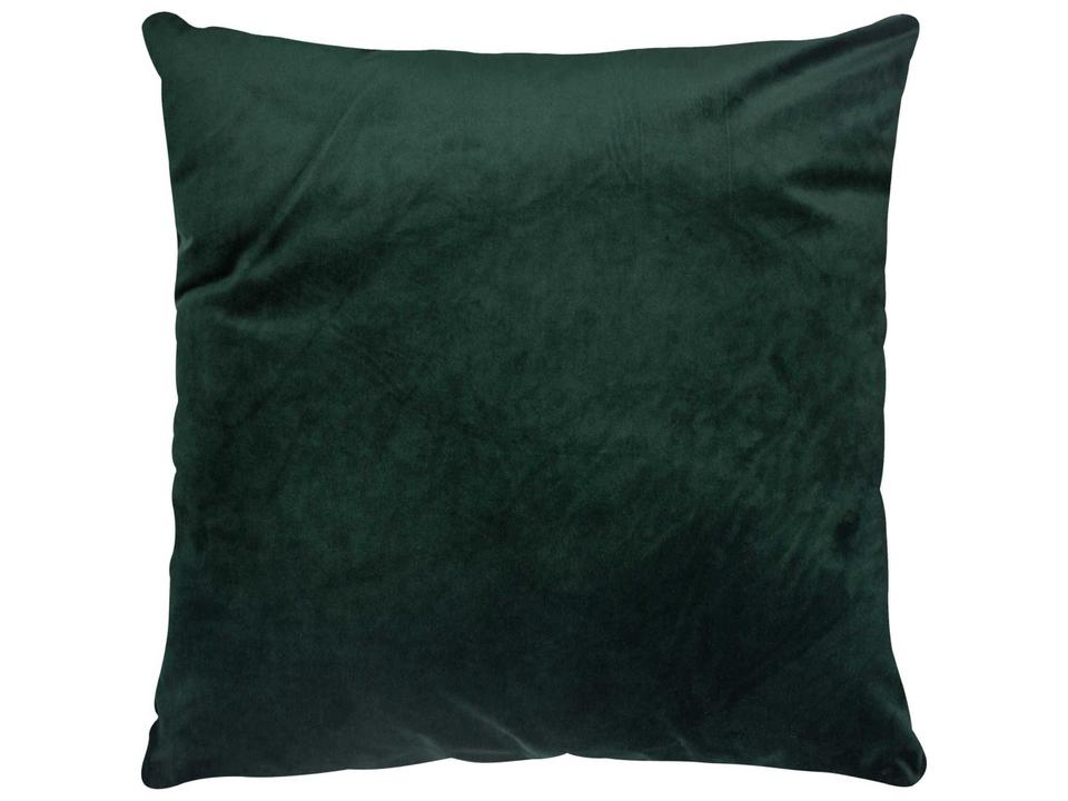 Olive 20-Inch Square Poly-Velvet and Poly-Linen Throw Pillow in Hunter Green