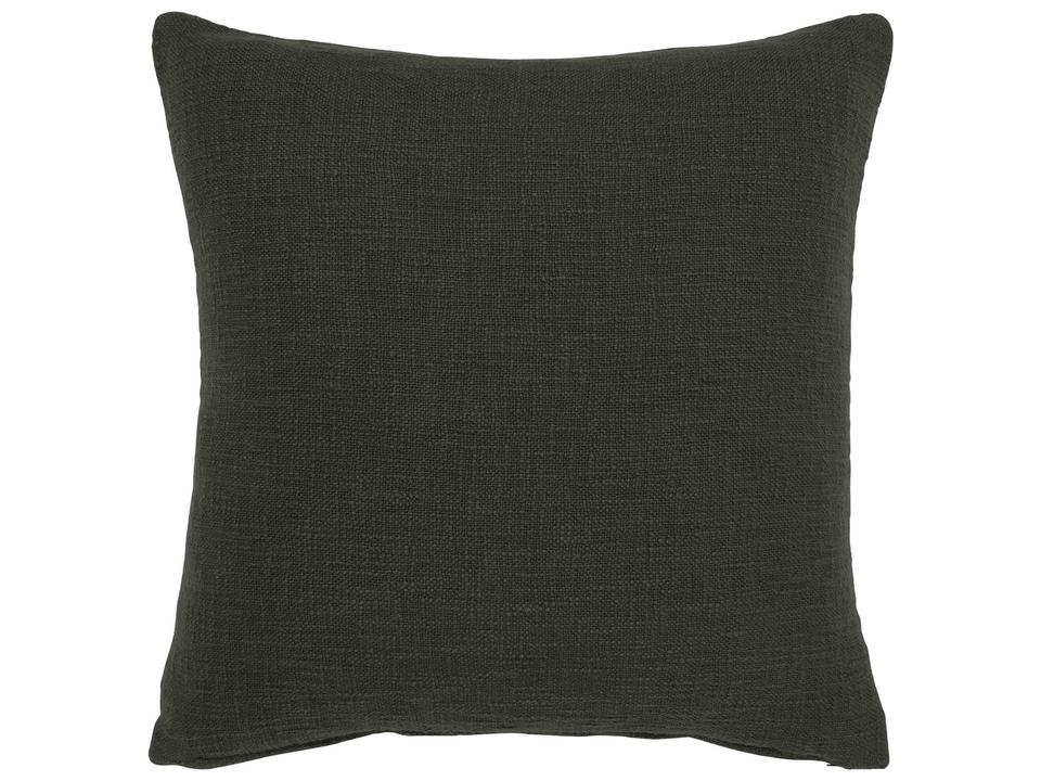 Sandro Square Indoor Pillow with Feather and Down Insert in Olive Green