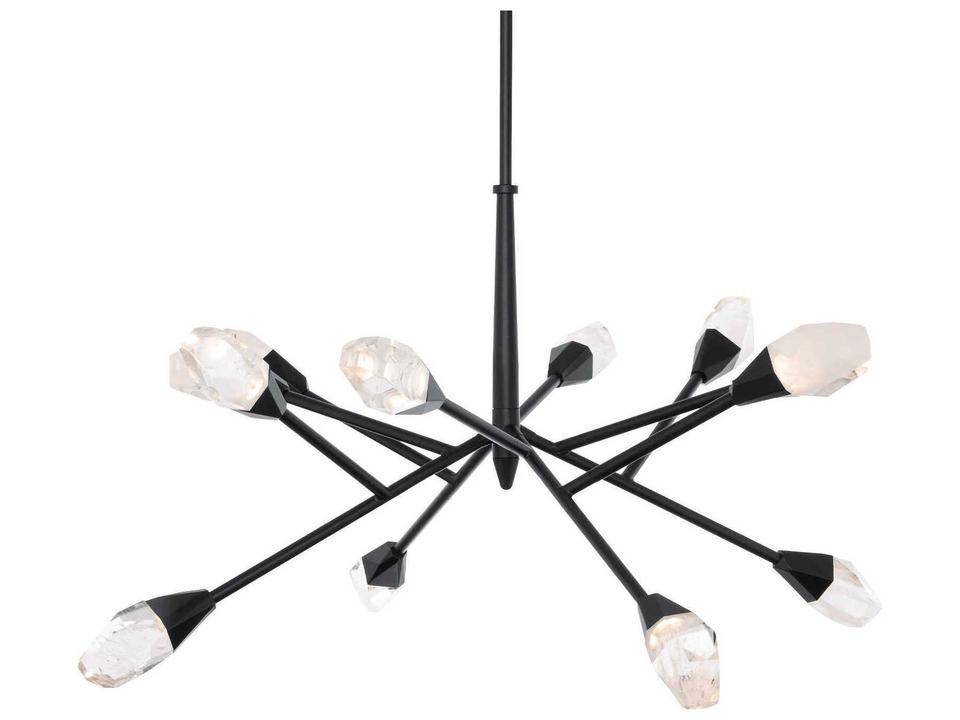 Synapse 12-Light Modern LED Chandelier in Black