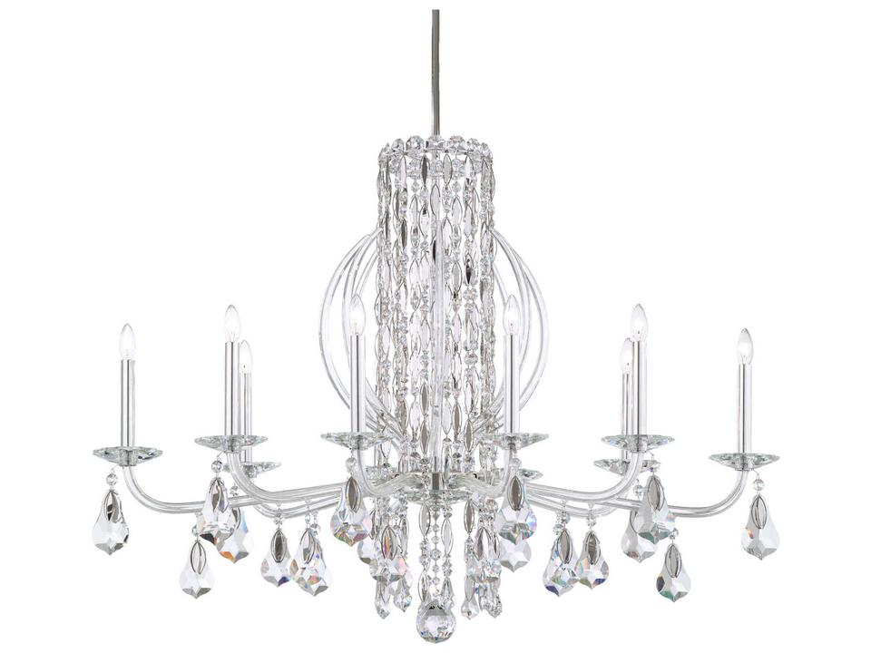 Sarella 10-Light Chandelier with Crystal Drops
