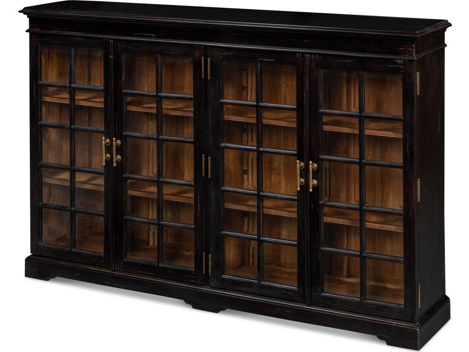Morgan Library Case with Adjustable Shelves in Ebony