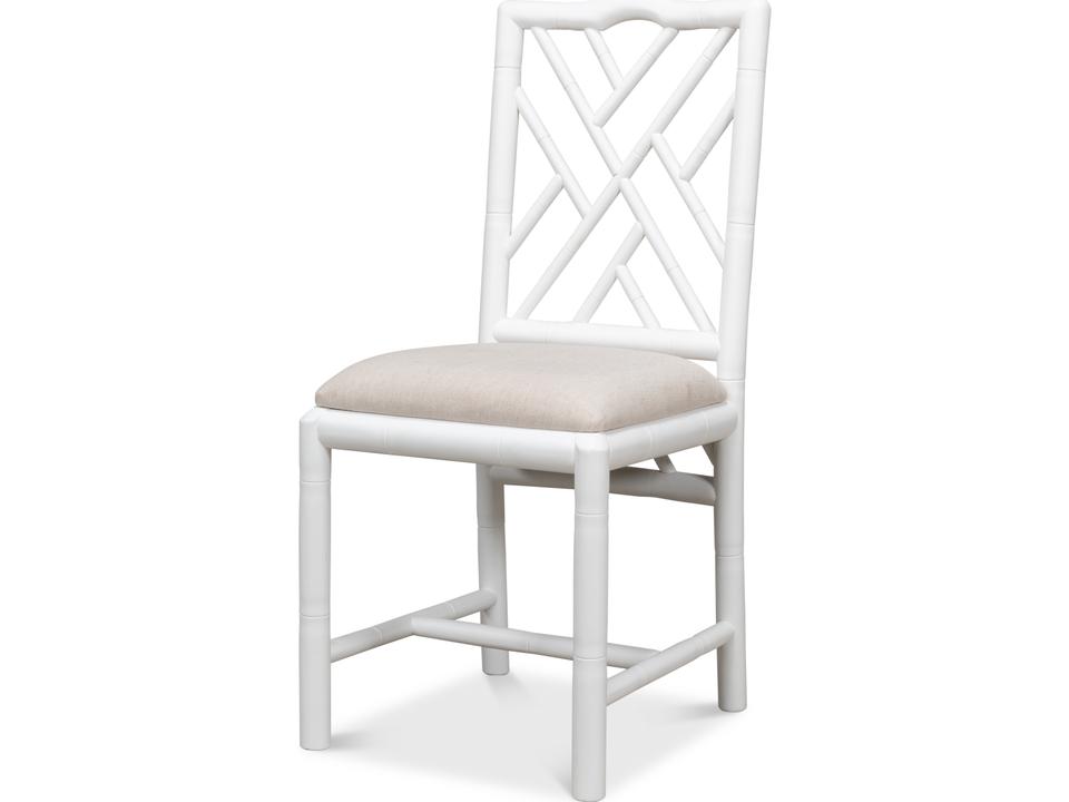 Brighton Bamboo Side Chair White