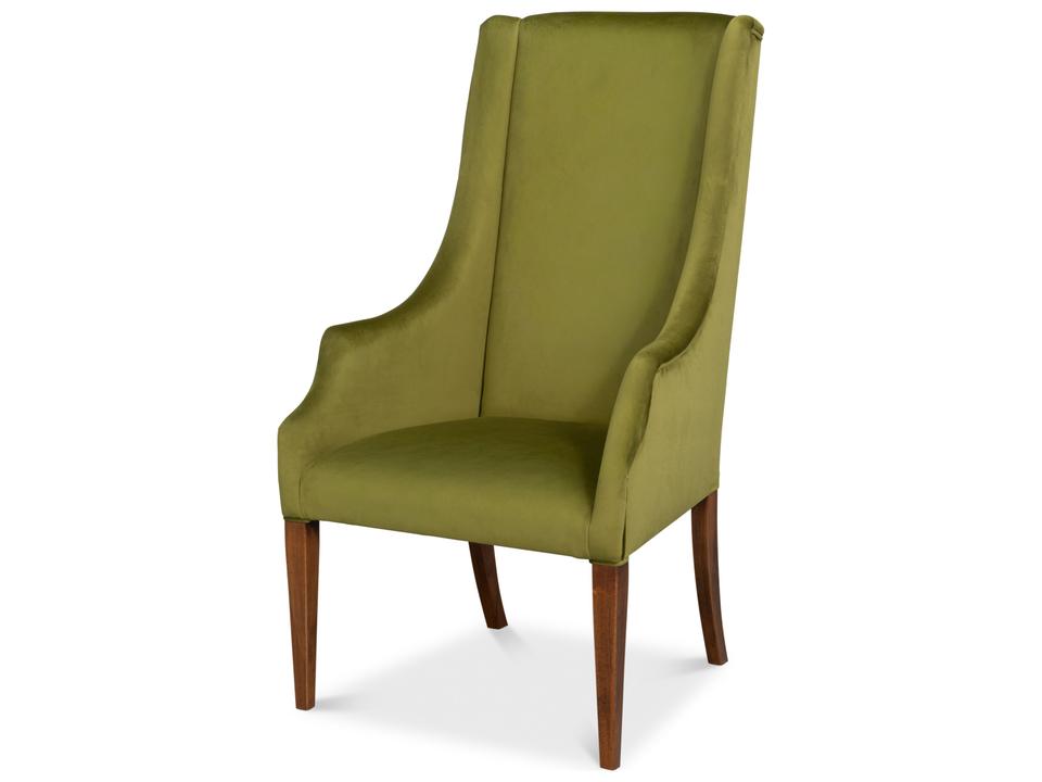 Captains Beech Wood Green Upholstered Dining Armchair