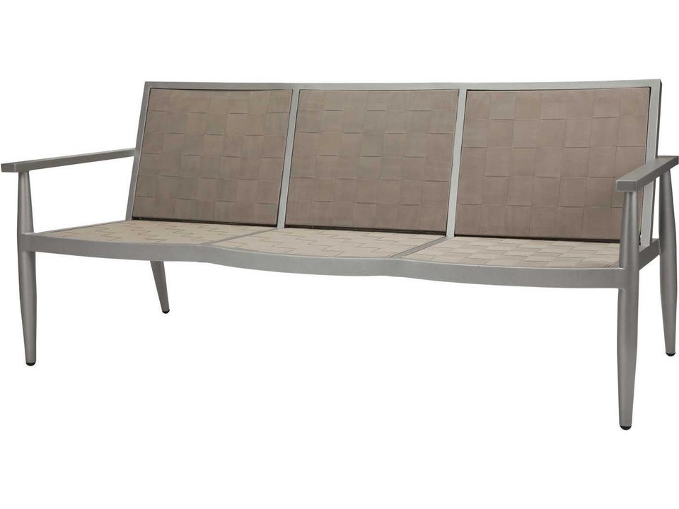 Danish Outdoor Aluminum Sling Strap Standard Sofa in Powder-Coated Aluminum