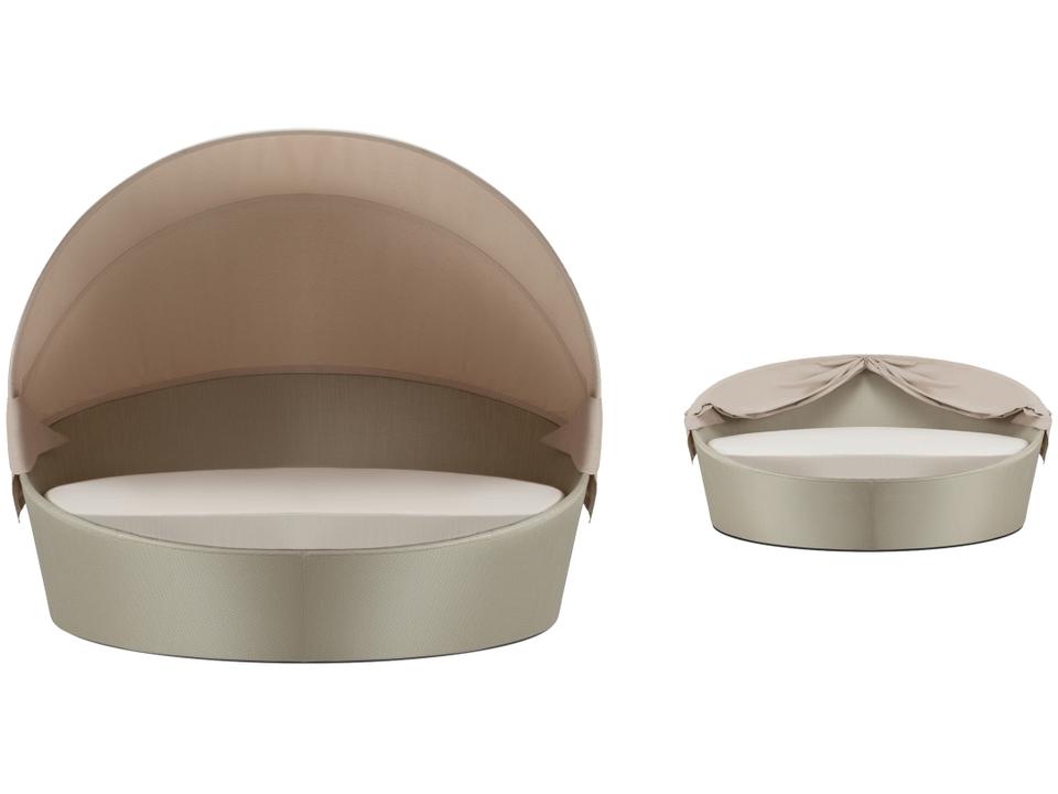 Cosmo 64-Inch Daybed Canopy in Powder-Coated Aluminum and Weather-Resistant Fabric