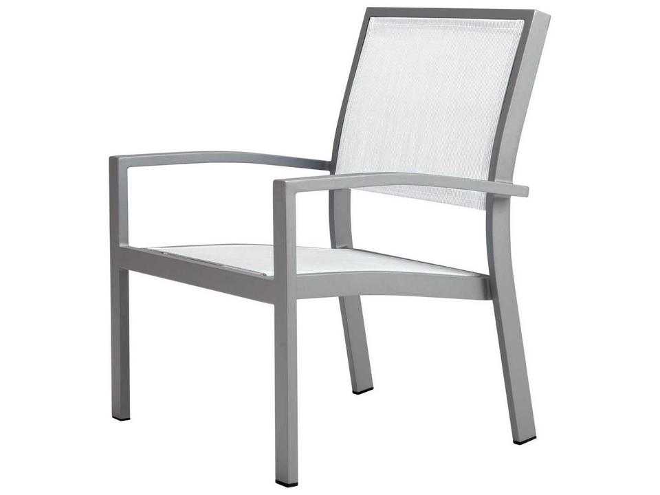 Fusion Commercial Grade Aluminum Sling Lounge Chair in Powder-Coated Aluminum