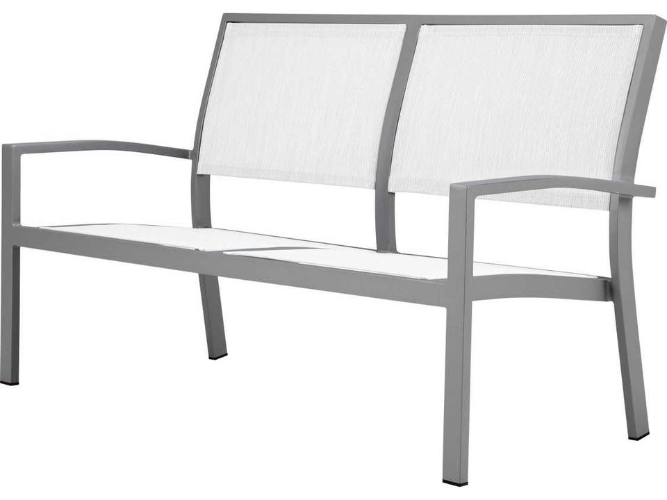 Fusion Aluminum Sling Outdoor Loveseat in Powder-Coated Finish
