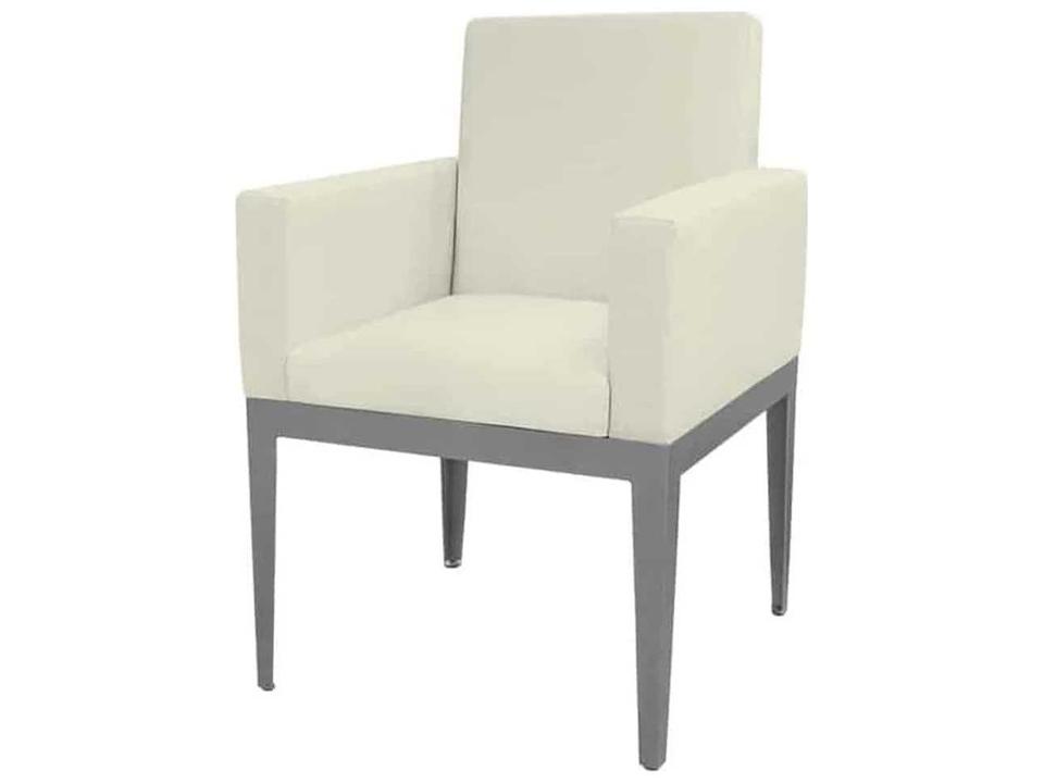 South Beach Aluminum Dining Arm Chair in Powder-Coated Finish