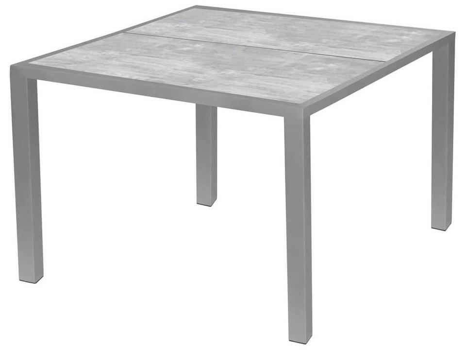 Dynasty Square Outdoor Dining Table With Aluminum Frame and Porcelain Top
