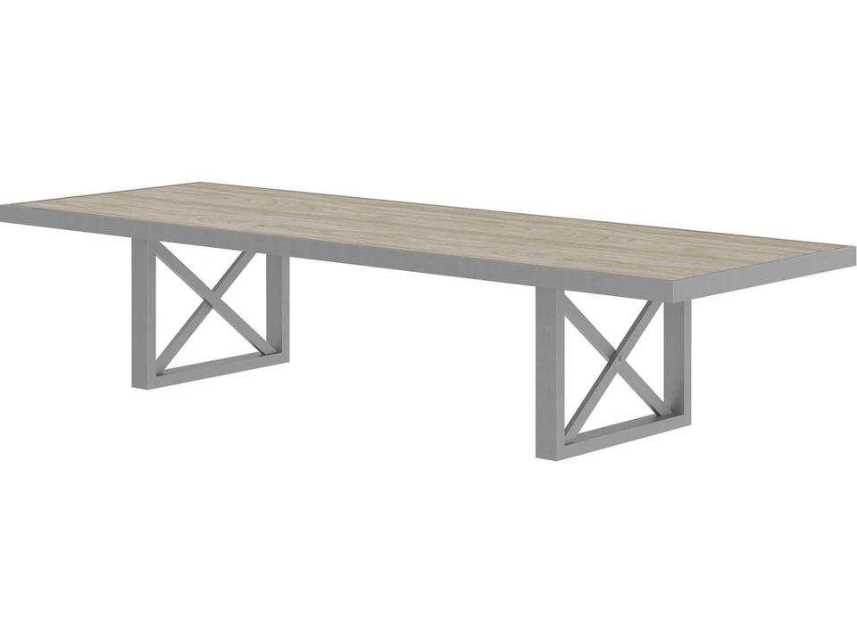 Dynasty XL Mega Rectangular Dining Table Top in Powder Coated Aluminum