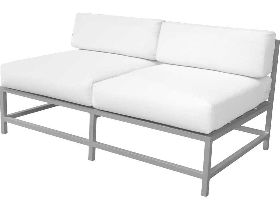 Delano Modular Loveseat in Powder Coated Aluminum