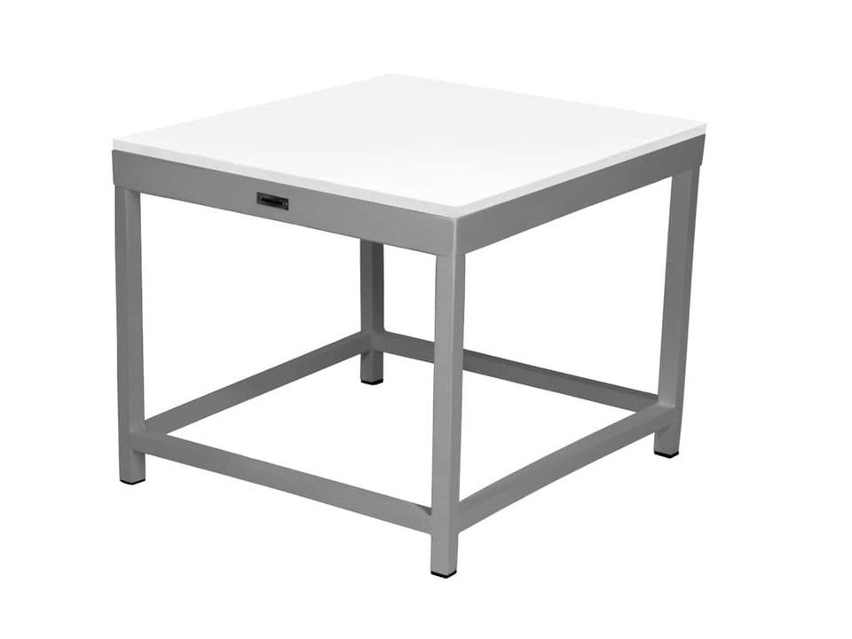 Delano Aluminum Square Duraboard Top End Table