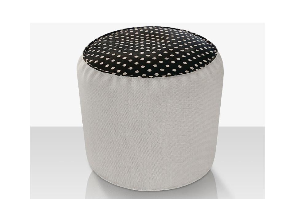 Casbah 19-Inch Round Pouf Ottoman in Washable Fabric