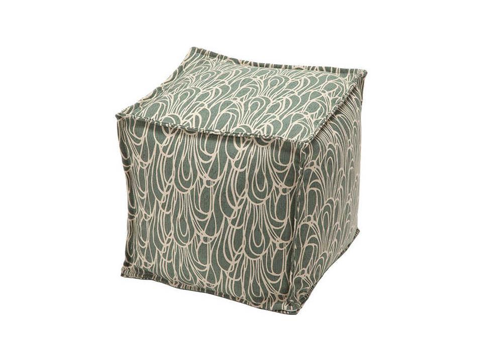 Casbah Outdoor Fabric Cushion Ottoman in Washable Fabric