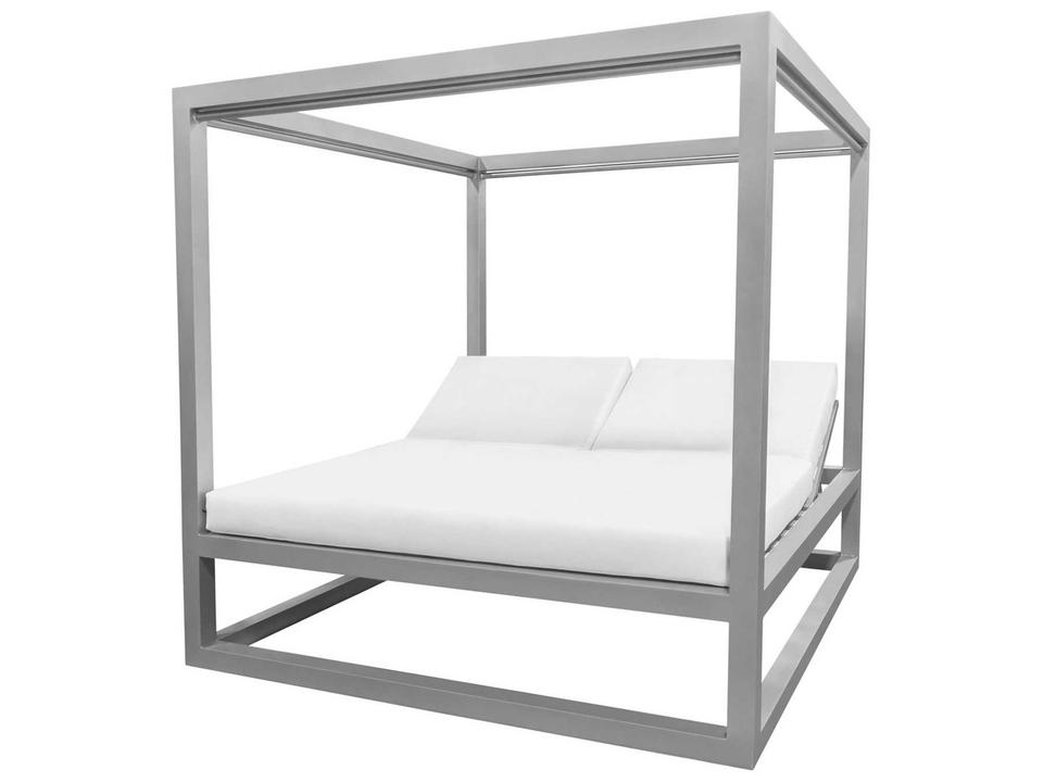Breeze Square Outdoor Daybed in Powder-Coated Aluminum
