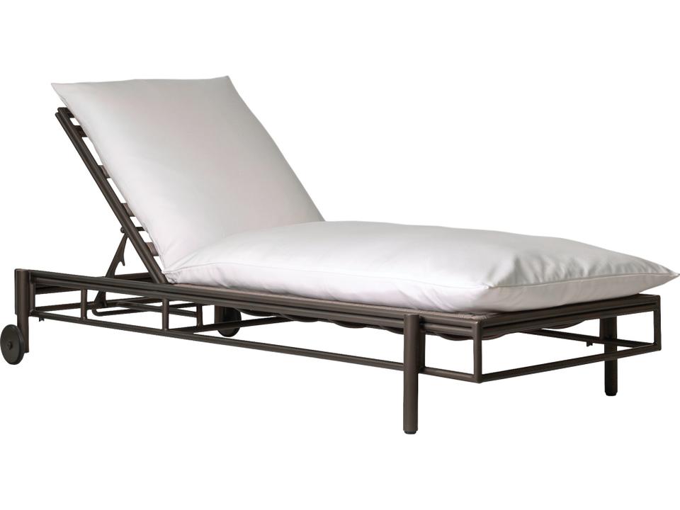 Patinero Smooth Charcoal Aluminum Cushion Chaise Lounge