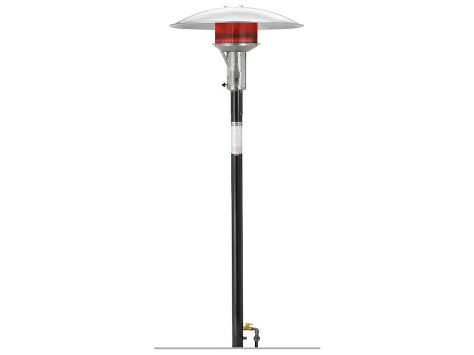 Permanent Post Natural Gas Patio Heater E-Series Auto Ignition Black