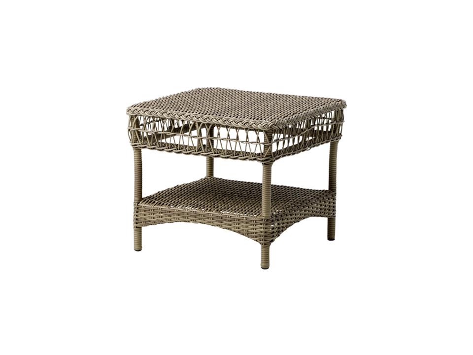 Georgia Garden Wicker Antique Susy Square Outdoor End Table