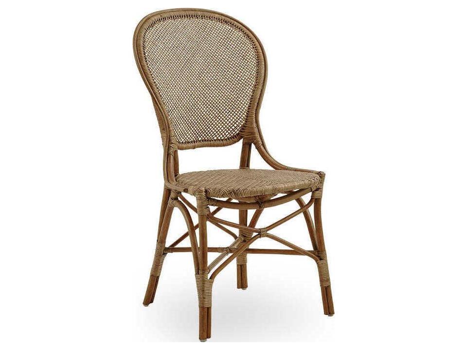 Design Originals Rossini Rattan Side Dining Chair in Brown