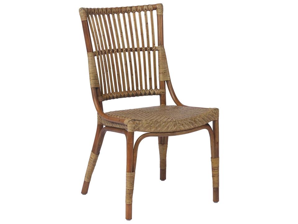 Originals Piano Rattan Dining Side Chair with Dark Grey Cushion