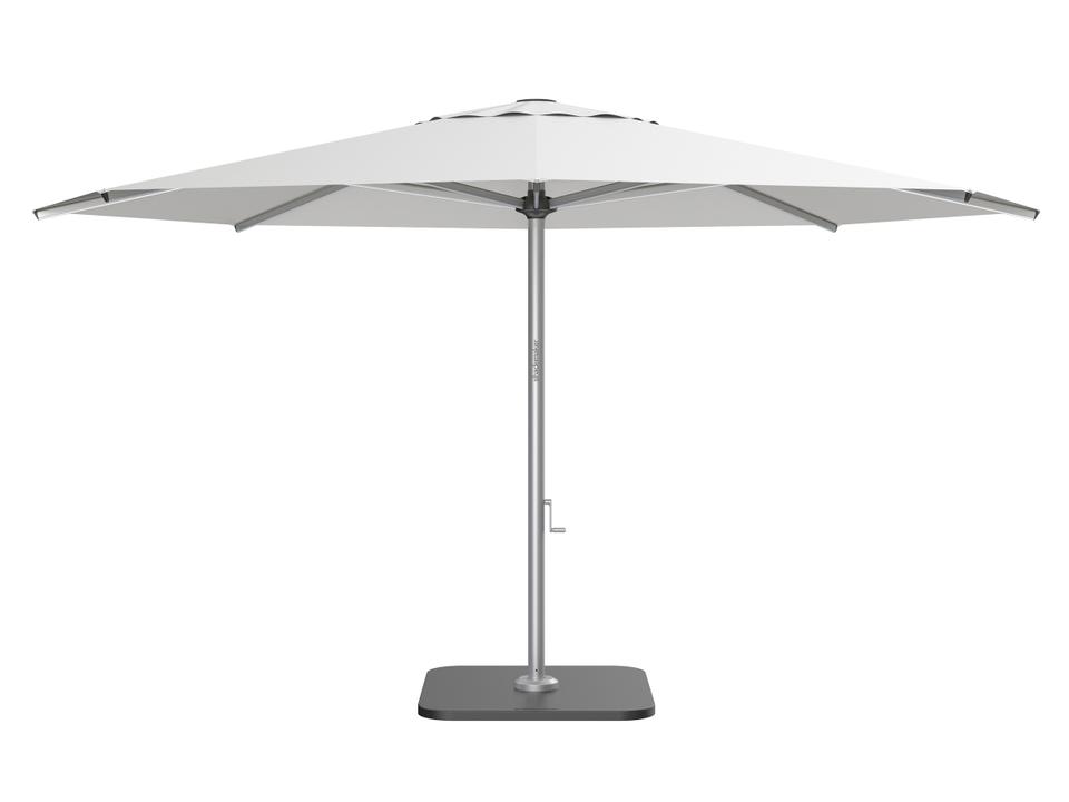 Astral 16.5 Foot Octagon Market Umbrella with Crank Lift and Silver Anodized Aluminum Frame