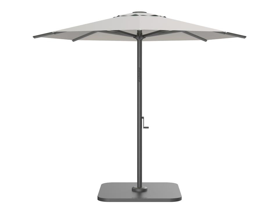 Atlas 10 Foot Octagon Center Post Patio Umbrella in Anodized Aluminum