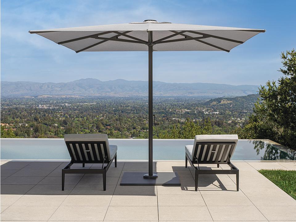 Atlas 11.5-foot Square Center Post Umbrella Commercial Outdoor Shade