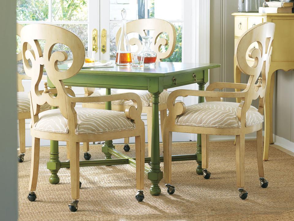 Carmel Rolling Game Chair Customizable Finish