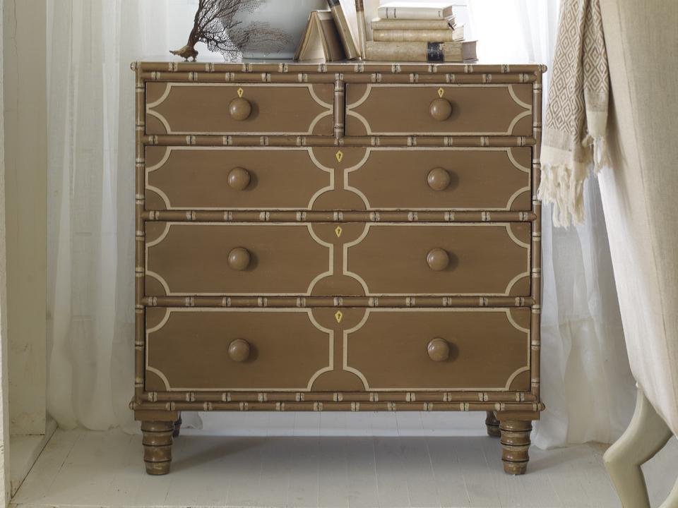 Long Key Accent Chest with Multiple Drawers