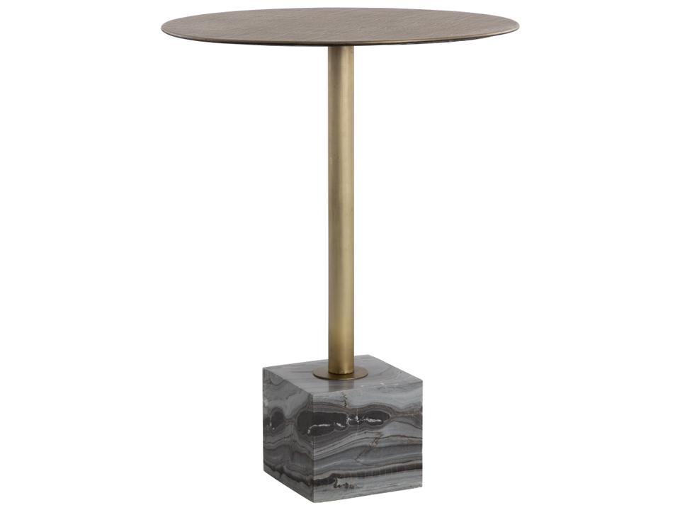 Kata Gold Round Metal Bar Table