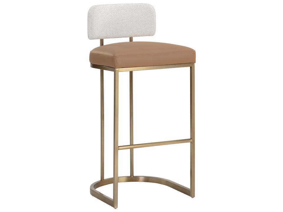 Larissa 18.5" Larissa Barstool Napa Cognac / Rhea Light Barley