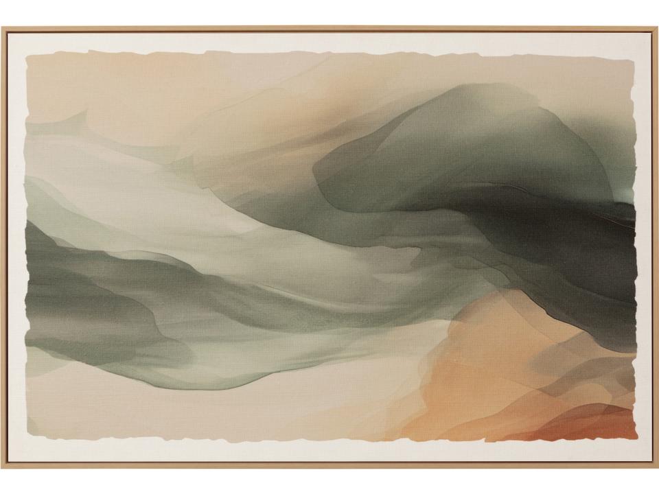 Dream State Abstract Wall Art with Natural Floater Frame