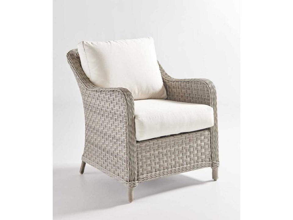 Mayfair All-Weather Wicker Outdoor Lounge Chair in Pebble
