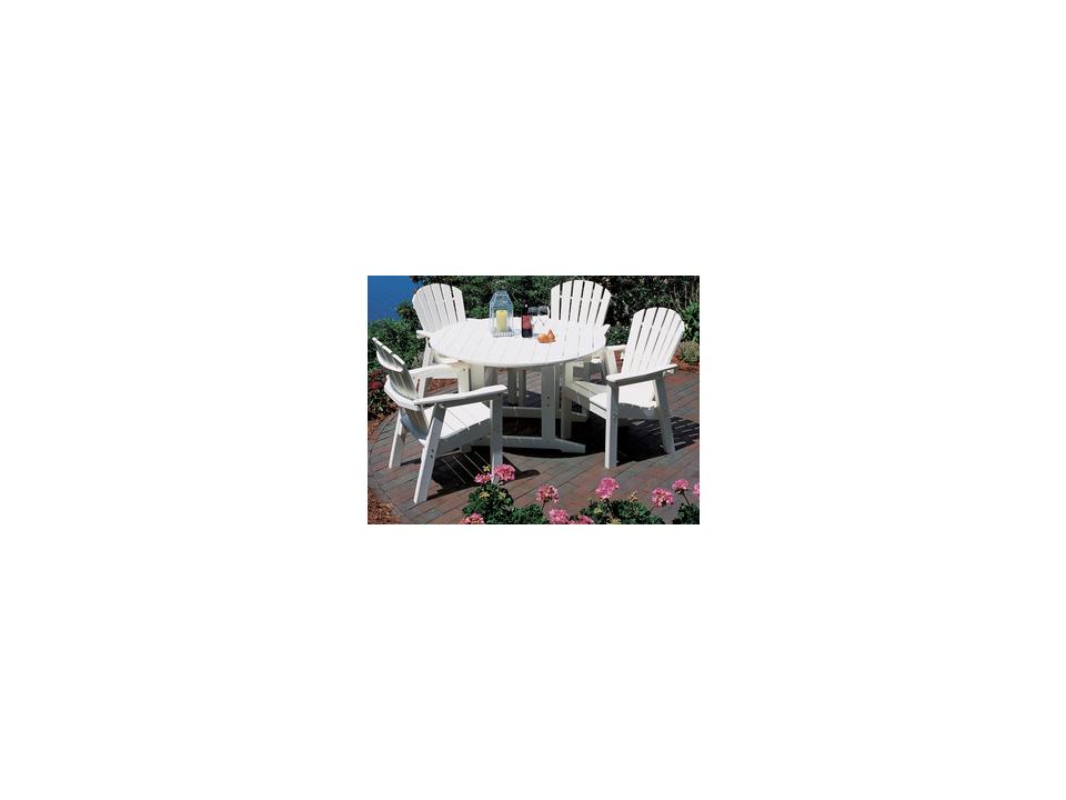 Shellback Adirondack Recycled Plastic Outdoor Patio Dining Set