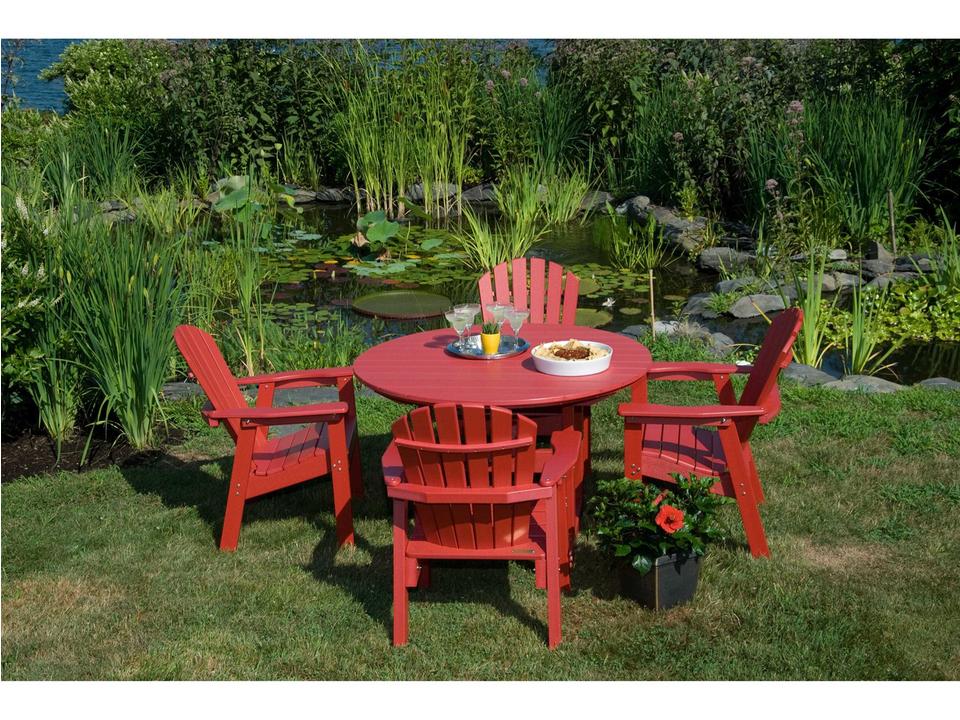 Shellback Adirondack Recycled Plastic Outdoor Patio Dining Set