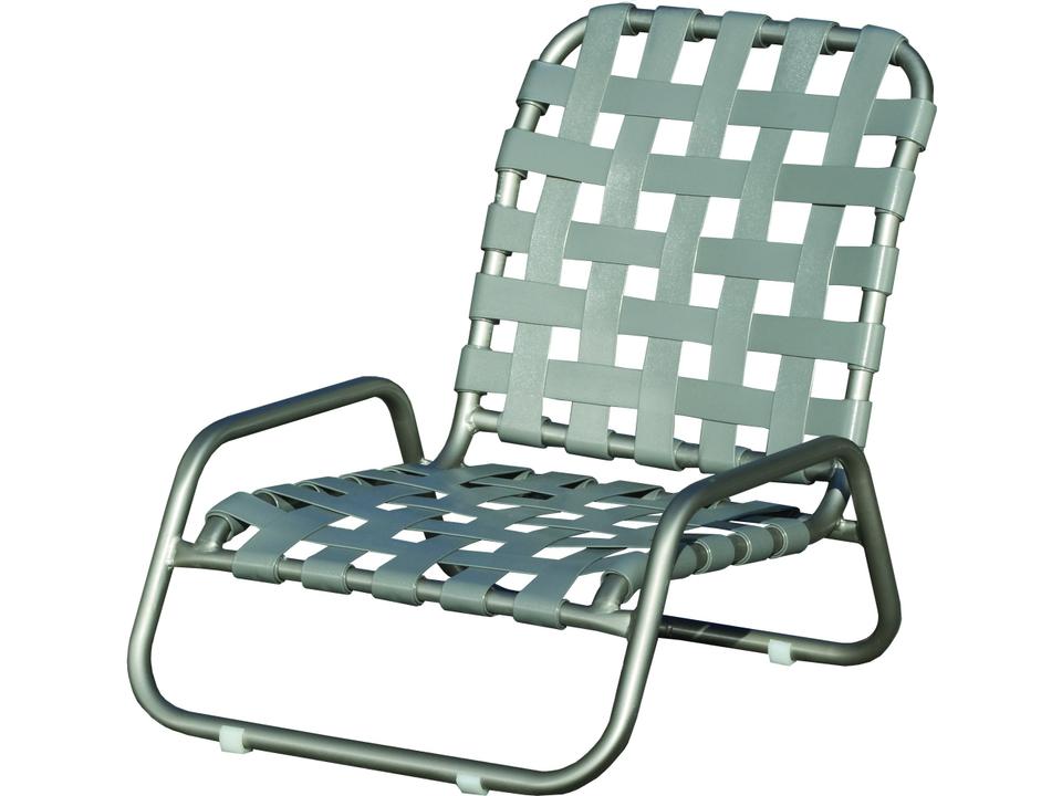 Sanibel Cross Strap Aluminum Lounge Chair