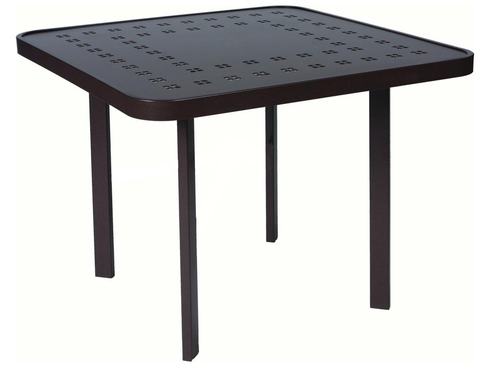 Vectra 30-Inch Square Cast Aluminum Bistro Table with Umbrella Hole