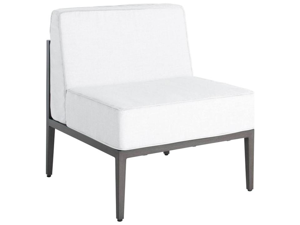 Santa Barbara Aluminum Slate Grey Slipper Modular Outdoor Lounge Chair