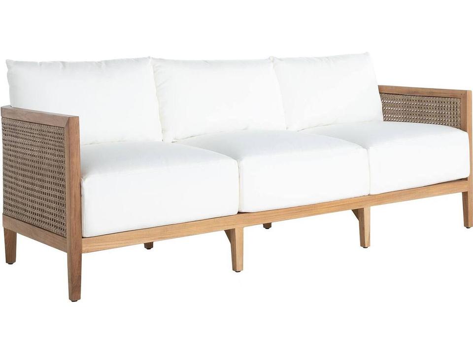 Playa Teak Natural Patio Sofa with Cushion