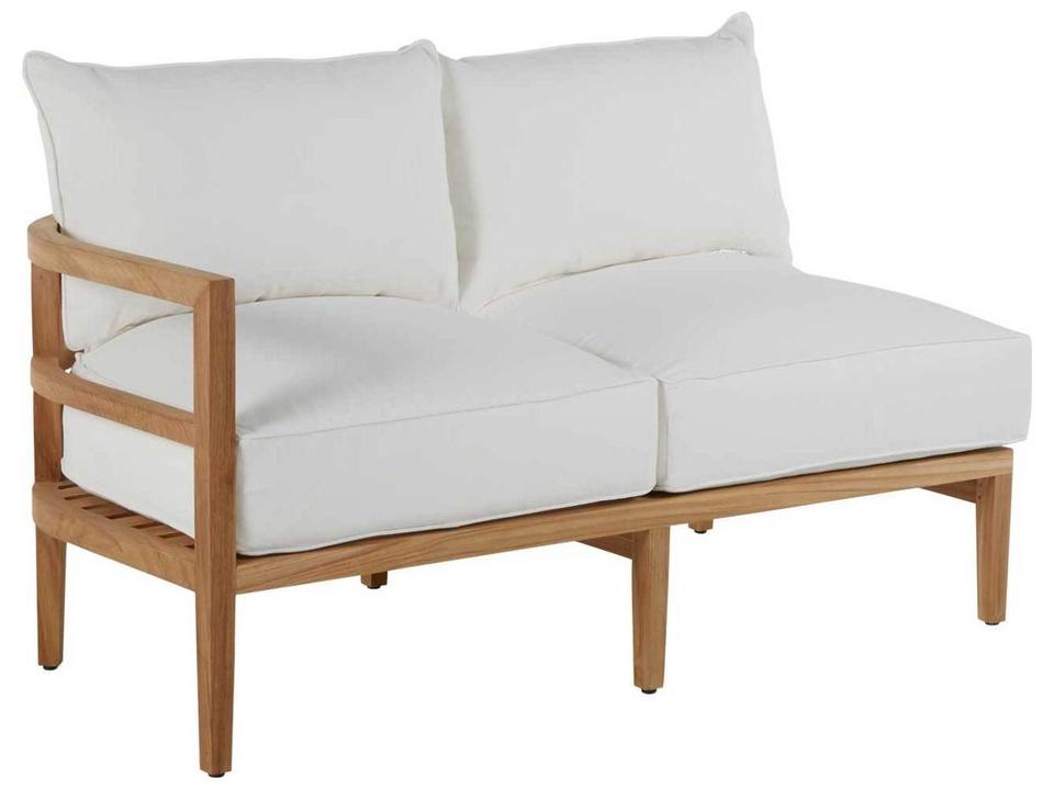 Santa Barbara Teak Natural Left Arm Facing Patio Loveseat