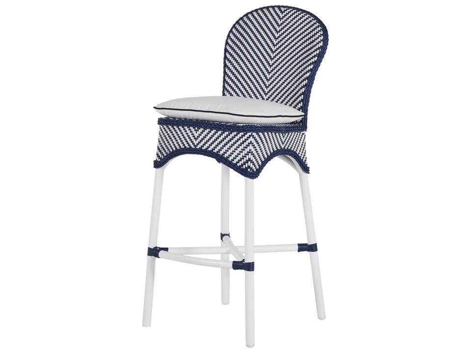 Savoy Aluminum N-Dura Wicker Outdoor Bar Side Chair