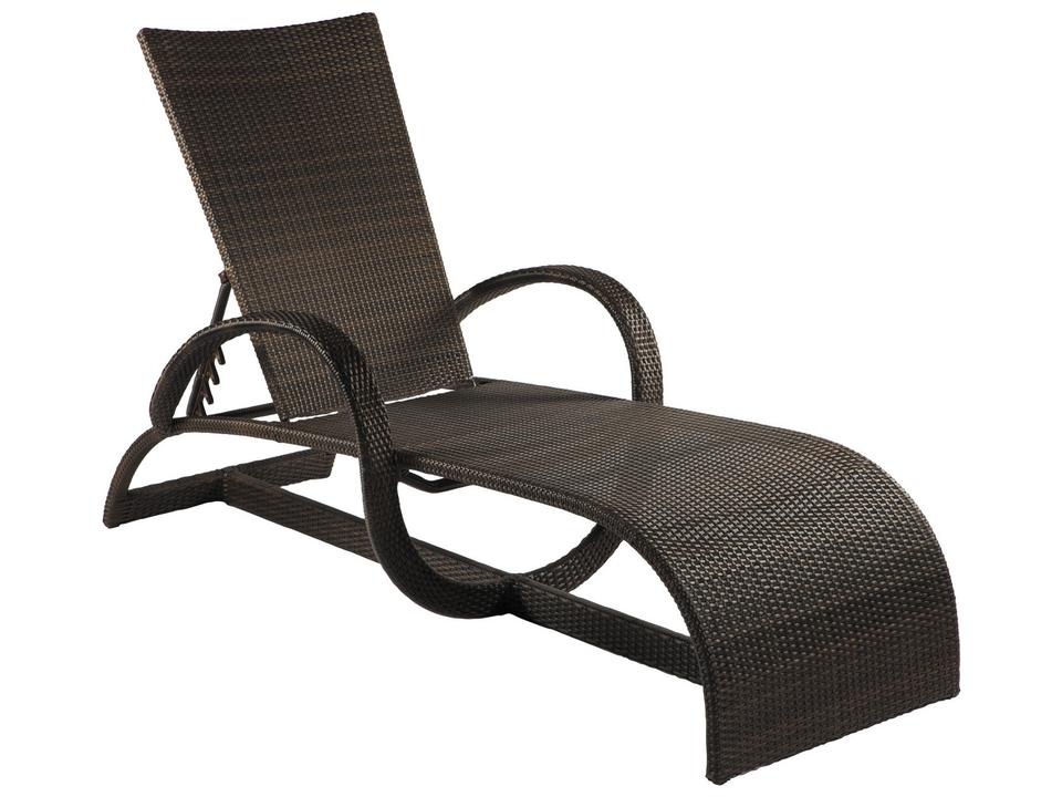 Halo N-Dura Resin Wicker Outdoor Chaise Lounge Onyx