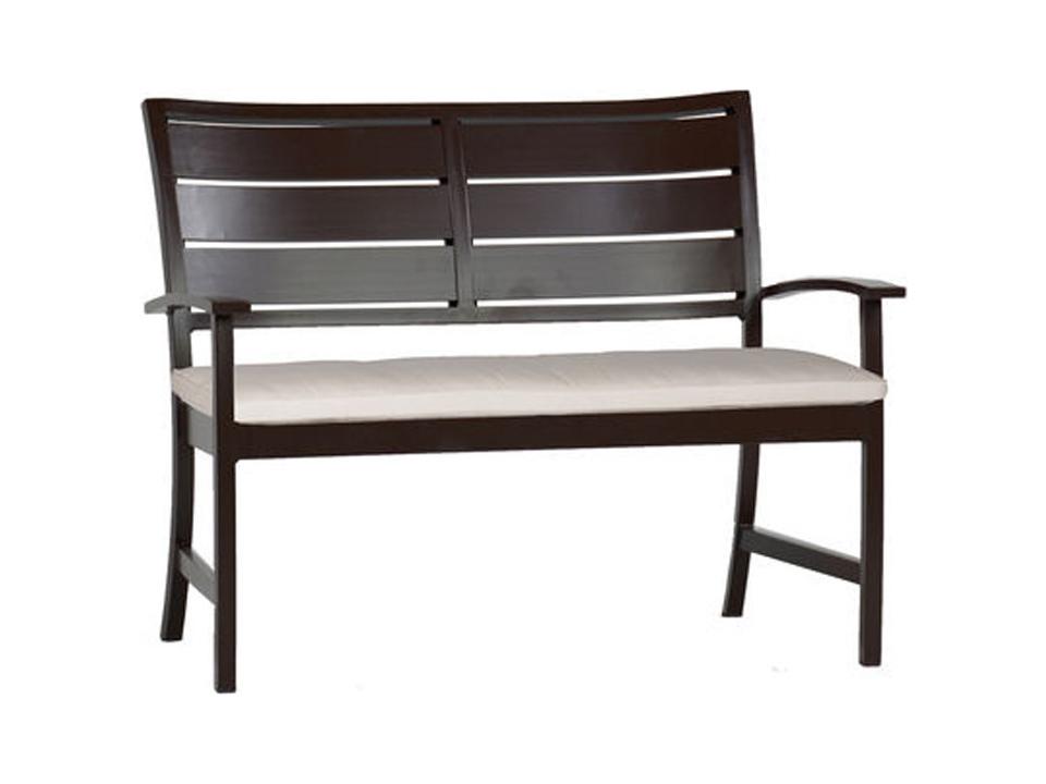 Charleston Aluminum Cushion Patio Bench