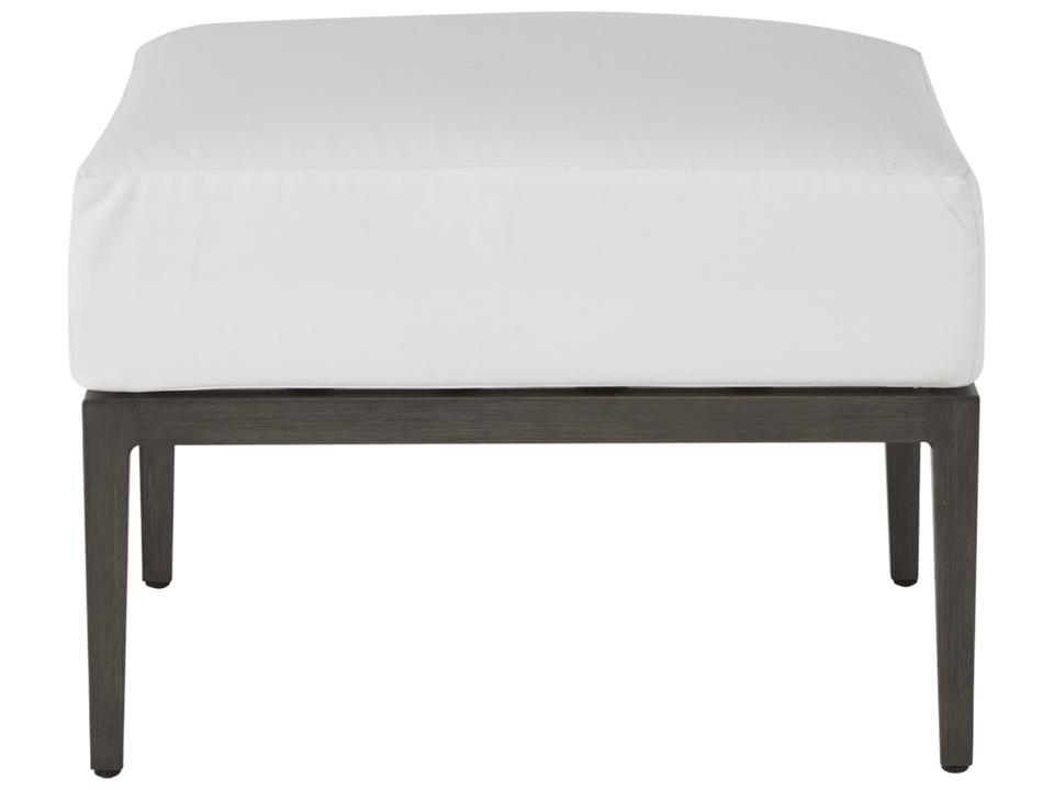 Santa Barbara Aluminum Slate Grey Outdoor Patio Ottoman