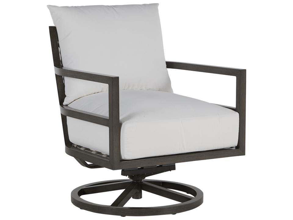 Santa Barbara Aluminum Slate Grey Swivel Rocker Outdoor Lounge Chair