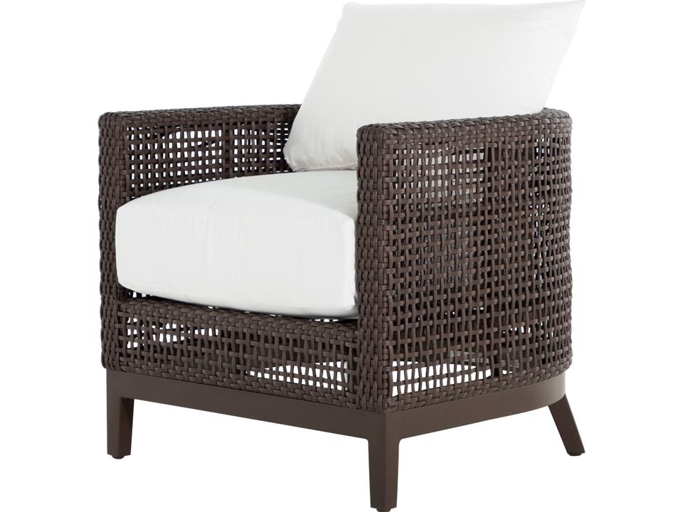 Peninsula Wicker Barrel Patio Lounge Chair with Cushion