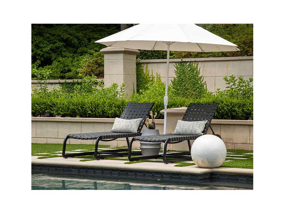 Catalina Aluminum Strap Outdoor Patio Lounge Set